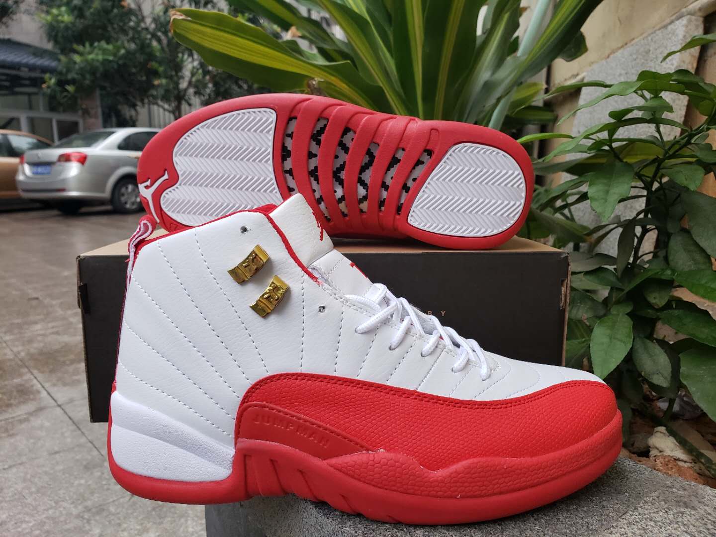 2019 Air Jordan 12 Retro White Water Red Shoes - Click Image to Close